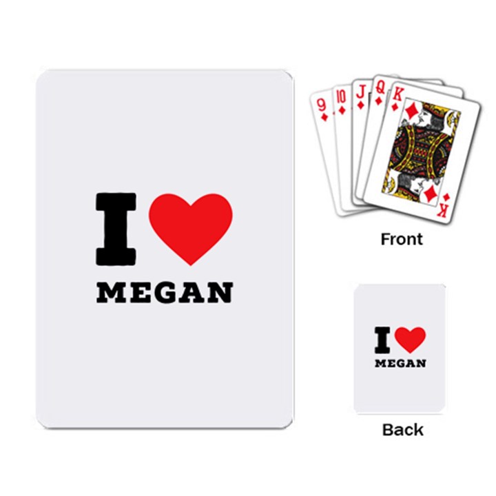 I love megan Playing Cards Single Design (Rectangle)