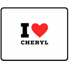 I Love Cheryl One Side Fleece Blanket (medium) by ilovewhateva