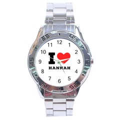 I Love Hannah Stainless Steel Analogue Watch by ilovewhateva