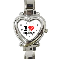 I Love Gloria  Heart Italian Charm Watch by ilovewhateva