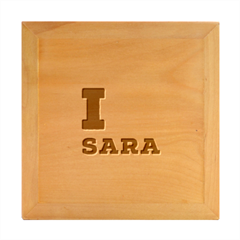 I Love Sara Wood Photo Frame Cube by ilovewhateva