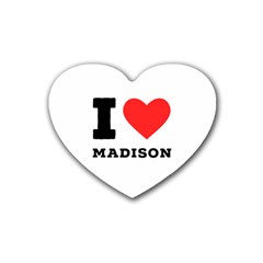 I Love Madison  Rubber Coaster (heart) by ilovewhateva