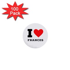 I Love Frances  1  Mini Buttons (100 Pack)  by ilovewhateva