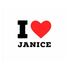 I Love Janice One Side Premium Plush Fleece Blanket (small) by ilovewhateva