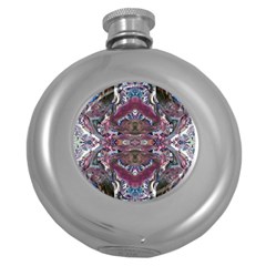 Blend Iv Round Hip Flask (5 Oz) by kaleidomarblingart