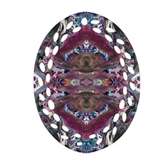 Blend Iv Ornament (oval Filigree) by kaleidomarblingart
