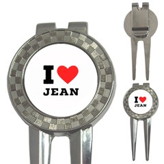 I Love Jean 3-in-1 Golf Divots by ilovewhateva