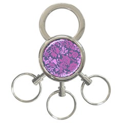 Background Pattern Flower Texture 3-ring Key Chain by Semog4