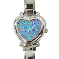 Tribal Pattern Pattern Heart Italian Charm Watch by Semog4