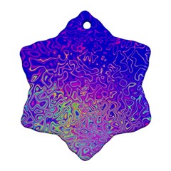 Psychedelic Retrovintage Colorful Snowflake Ornament (two Sides) by Semog4