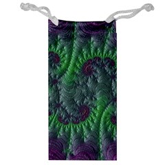 Fractal Floral Background Planetary Jewelry Bag by Semog4