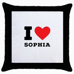 I Love Sophia Throw Pillow Case (black) by ilovewhateva