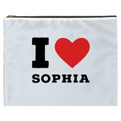 I Love Sophia Cosmetic Bag (xxxl) by ilovewhateva