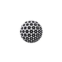 Sphere Spherical Circular Monochrome Circle Art 1  Mini Buttons by Jancukart