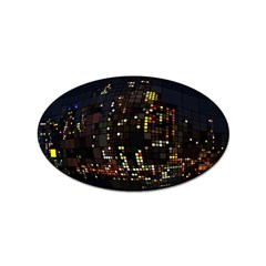 Abstract Visualization Graphic Background Textures Sticker Oval (10 Pack)