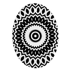 Circular Concentric Radial Symmetry Abstract Ornament (oval)