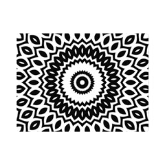 Circular Concentric Radial Symmetry Abstract One Side Premium Plush Fleece Blanket (mini) by Jancukart