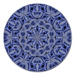 Mandala Pattern Rosette Kaleidoscope Abstract Magnet 5  (round) by Jancukart