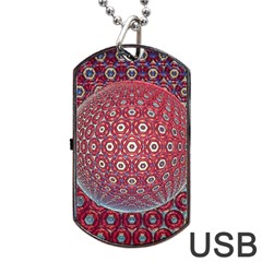 Sphere Spherical Metallic Colorful Circular Orb Dog Tag Usb Flash (two Sides) by Jancukart