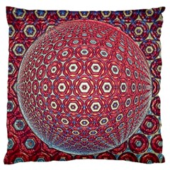 Sphere Spherical Metallic Colorful Circular Orb Standard Premium Plush Fleece Cushion Case (one Side)