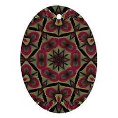 Mandala Rosette Pattern Kaleidoscope Abstract Ornament (oval)