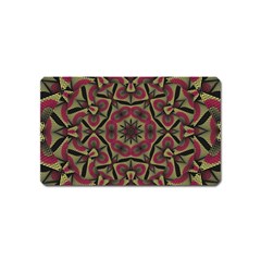 Mandala Rosette Pattern Kaleidoscope Abstract Magnet (name Card) by Jancukart