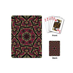 Mandala Rosette Pattern Kaleidoscope Abstract Playing Cards Single Design (mini) by Jancukart