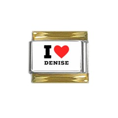 I Love Denise Gold Trim Italian Charm (9mm) by ilovewhateva