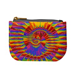 Colorful Spiral Abstract Swirl Twirl Art Pattern Mini Coin Purse by Jancukart