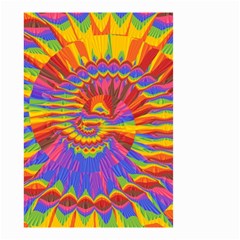 Colorful Spiral Abstract Swirl Twirl Art Pattern Small Garden Flag (two Sides) by Jancukart