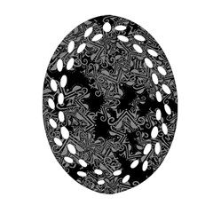 Modern Tribalism Elegance Print Ornament (oval Filigree) by dflcprintsclothing