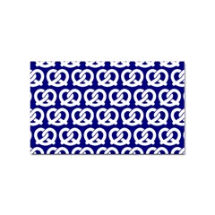 Navy Pretzel Illustrations Pattern Sticker Rectangular (100 Pack) by GardenOfOphir