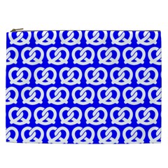Blue Pretzel Illustrations Pattern Cosmetic Bag (xxl) by GardenOfOphir