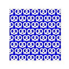 Blue Pretzel Illustrations Pattern Square Satin Scarf (30  X 30 ) by GardenOfOphir