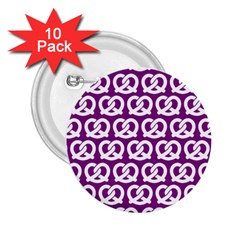 Purple Pretzel Illustrations Pattern 2 25  Buttons (10 Pack) 