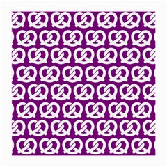 Purple Pretzel Illustrations Pattern Medium Glasses Cloth (2 Sides) by GardenOfOphir