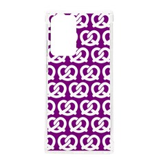 Purple Pretzel Illustrations Pattern Samsung Galaxy Note 20 Ultra Tpu Uv Case by GardenOfOphir