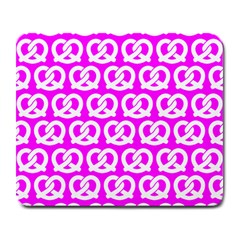 Pink Pretzel Illustrations Pattern Large Mousepad by GardenOfOphir