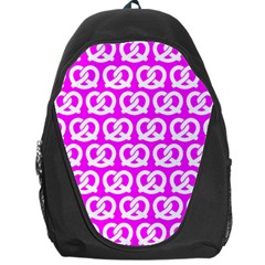 Pink Pretzel Illustrations Pattern Backpack Bag by GardenOfOphir