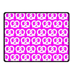 Pink Pretzel Illustrations Pattern Fleece Blanket (small) by GardenOfOphir