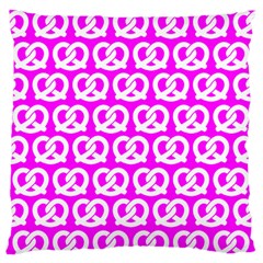 Pink Pretzel Illustrations Pattern Standard Premium Plush Fleece Cushion Case (two Sides) by GardenOfOphir