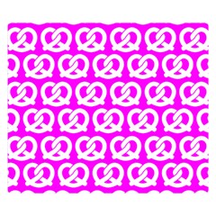 Pink Pretzel Illustrations Pattern Premium Plush Fleece Blanket (small) by GardenOfOphir