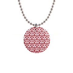 Trendy Pretzel Illustrations Pattern 1  Button Necklace by GardenOfOphir