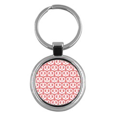 Chic Pretzel Illustrations Pattern Key Chain (round) by GardenOfOphir