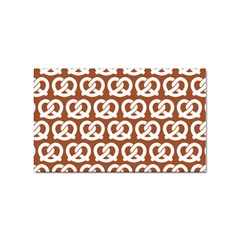 Brown Pretzel Illustrations Pattern Sticker (rectangular) by GardenOfOphir