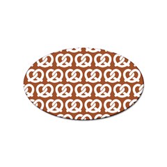 Brown Pretzel Illustrations Pattern Sticker Oval (100 Pack) by GardenOfOphir