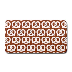 Brown Pretzel Illustrations Pattern Medium Bar Mat by GardenOfOphir