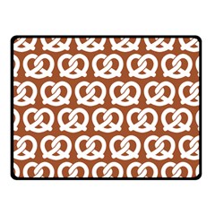 Brown Pretzel Illustrations Pattern One Side Fleece Blanket (small) by GardenOfOphir