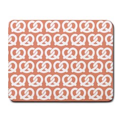 Salmon Pretzel Illustrations Pattern Small Mousepad by GardenOfOphir