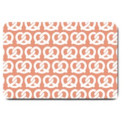 Salmon Pretzel Illustrations Pattern Large Doormat by GardenOfOphir